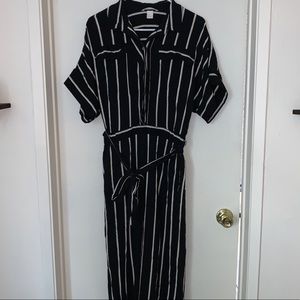 H&M striped jumpsuit